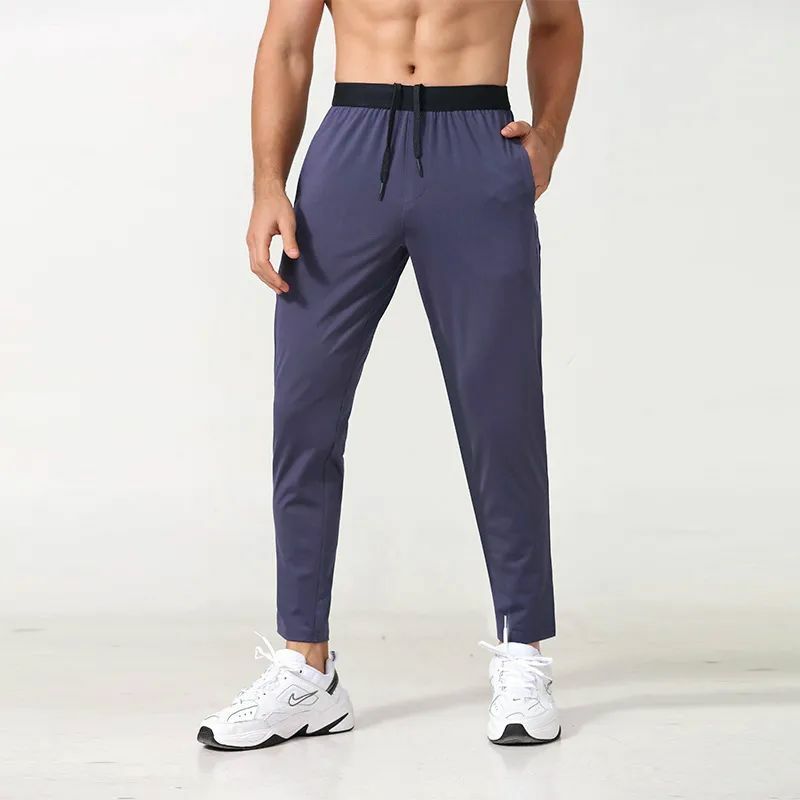 Super pantalon de sport pour homme, longueur cheville, élastique, respirant, couleur unie, coupe Slim, survêtement décontracté, randonnée, Camping