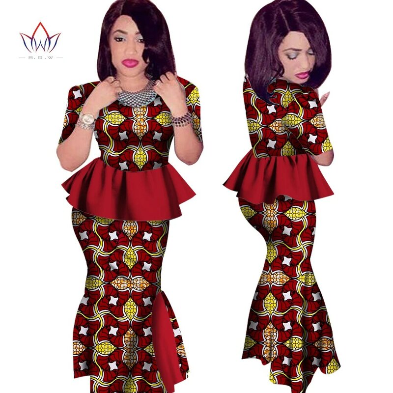 2017 Summer Africa Dashiki African Women Clothing Africa2 piecefor Women Brand Clothing Women Printed African Skirt Top WY499