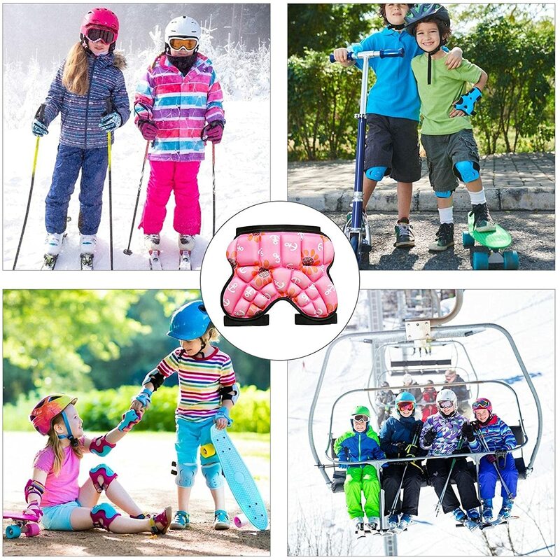 Dzieci ochronne Butt Hip Pad 3D wyściełane ochrona Hip EVA krótkie spodnie dzieci narciarskie Skate Snowboard ochrona spodnie narciarstwo