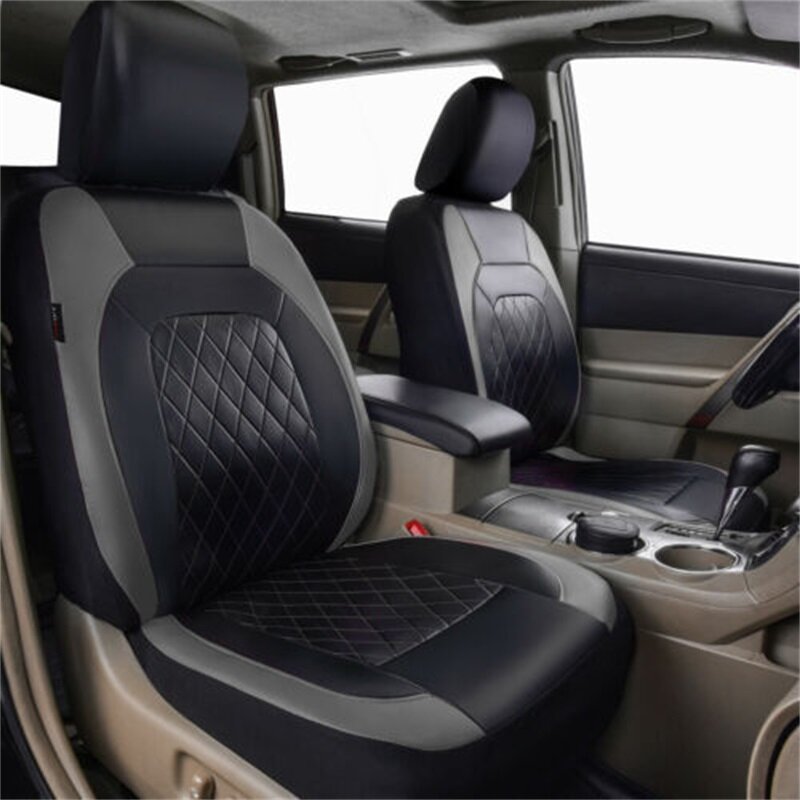 Couro Car Seat Cover para Quatro Estações, Auto Seat Protector, Luxury Car Interior Acessórios, Forma de Diamante, Universal, 4 Pcs, 9 Pcs