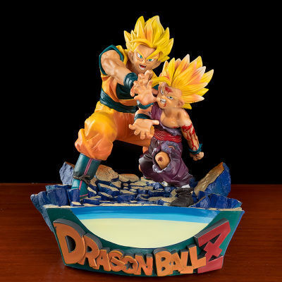 Dragon Ball classic scene father and son shock wave Monkey King Monkey King hand-made anime model decoration gift
