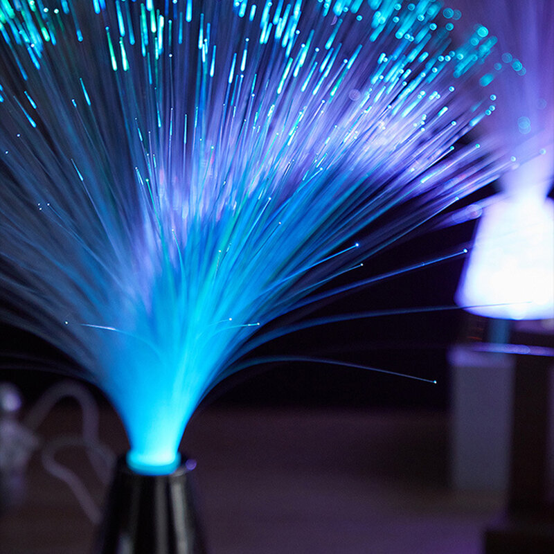 Lâmpada de fibra óptica led multicolorido licht interieur decoratie middelpunt vakantie bruiloft lâmpada led nachtlampje