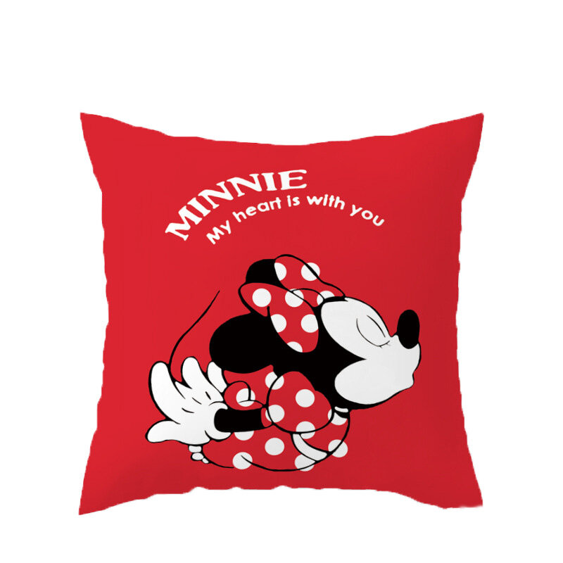 Funda de almohada de Disney para niños y niñas, cubierta de cojín para sofá, coche, Mickey, Minnie Mouse, regalo, 40x40cm
