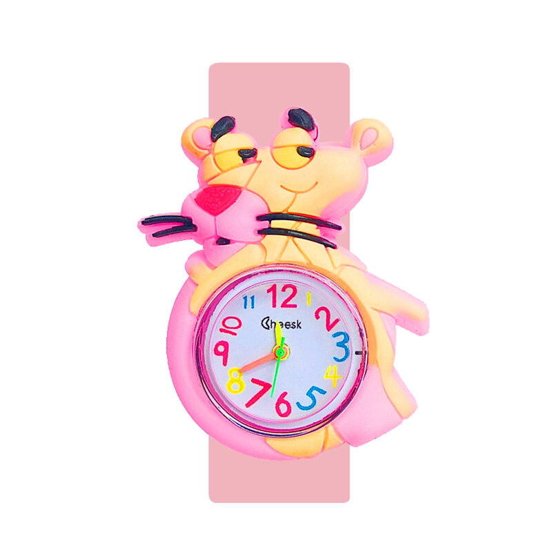Frete grátis 1-14 anos de idade meninos meninas crianças relógio universal bebê aprender ver o tempo brinquedo crianças tapa relógios presente aniversário relógio
