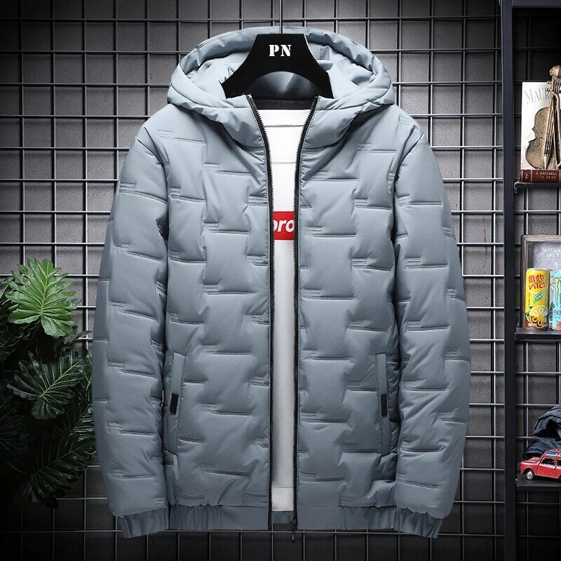 Men Winter Parkas Coat 2022 Zipper Pocket Thick Jackets Male Fashion Casual Solid streetwear Oversize jacket tops Thick Warm 4XL