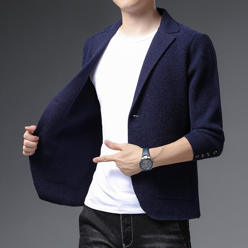 Весенне-осенний новый свитер, Мужское пальто, повседневный корейский Кардиган, мужской свитер свободного покроя.