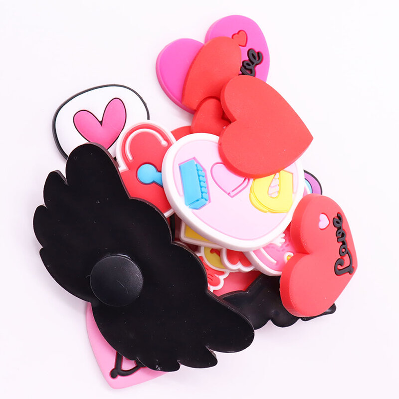 Jedna sprzedaż kocham cię kształt serca pcv Charms dekoracji pantofel klamra Clog DIY plecak opaski dziewczyny dzieci Croc Jibz