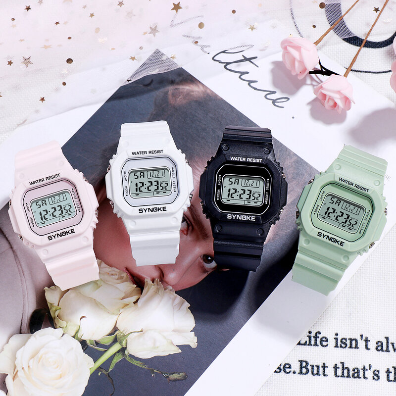 Montre de Sport numérique de luxe pour hommes, chronographe étanche LED, alarme carrée, horloge électronique, montre-bracelet militaire