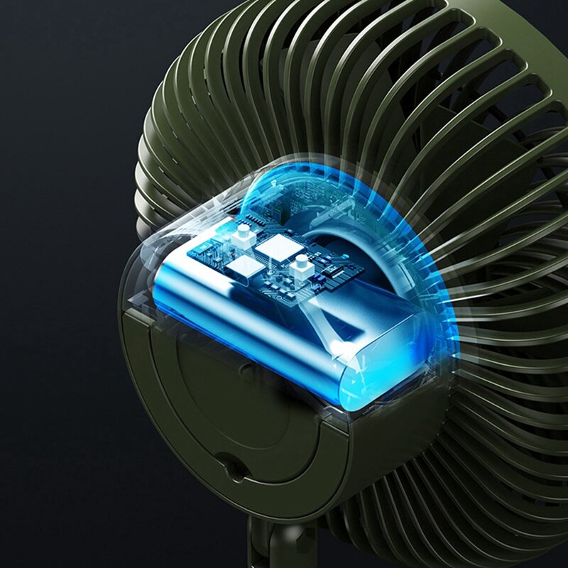 Ventilador Portátil Ventilador Ao Ar Livre Recarregável Mini Dobrável Telescópico 4000Mah Elétrico Para Escritório Doméstico-A
