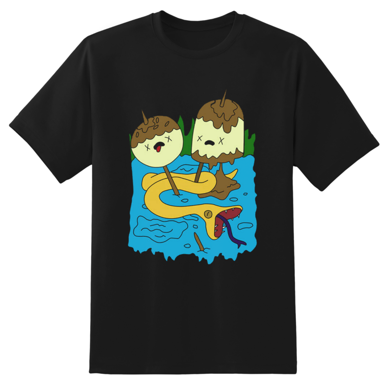 T-Shirt noir taille S à 3XL de princesse bubble legume's Rock Adventure Time