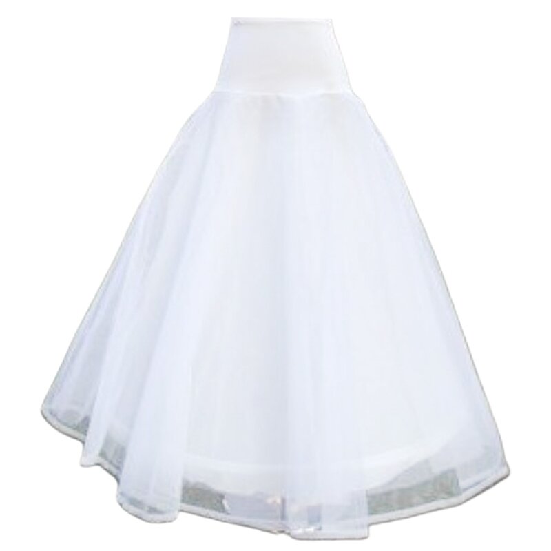 Womens a-line 1-hoop fishtail petticoat nupcial comprimento total em camadas vestido de baile desliza tule crinoline underskirt para o vestido de casamento