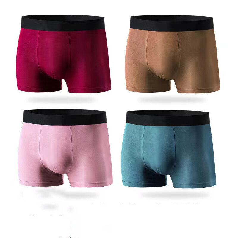 4 pçs/lote roupa interior masculina respirável confortável cueca masculina moda juventude solta boxer shorts qualidade calcinha homem boxers finos