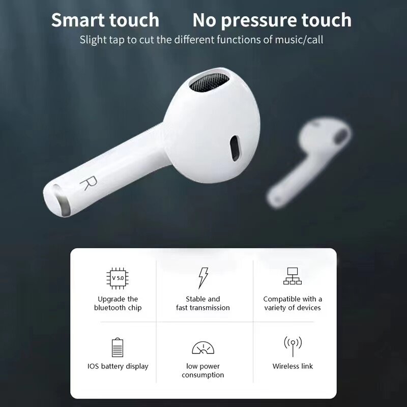 Oryginalny Pro6 TWS słuchawki sportowe słuchawki douszne muzyka zestaw słuchawkowy Bluetooth 5.1 dla Iphone Xiaomi telefony sterowanie dotykowe bezprzewodowe słuchawki