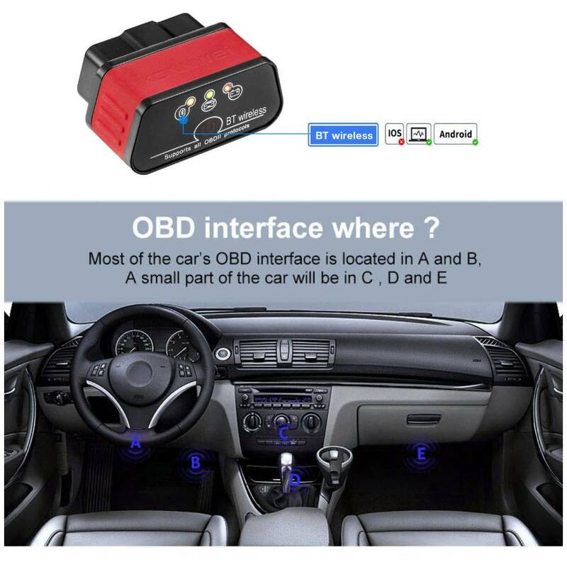 ELM327-herramientas de diagnóstico OBD2 para coche, escáner automático compatible con Bluetooth, Elm327 V1.5
