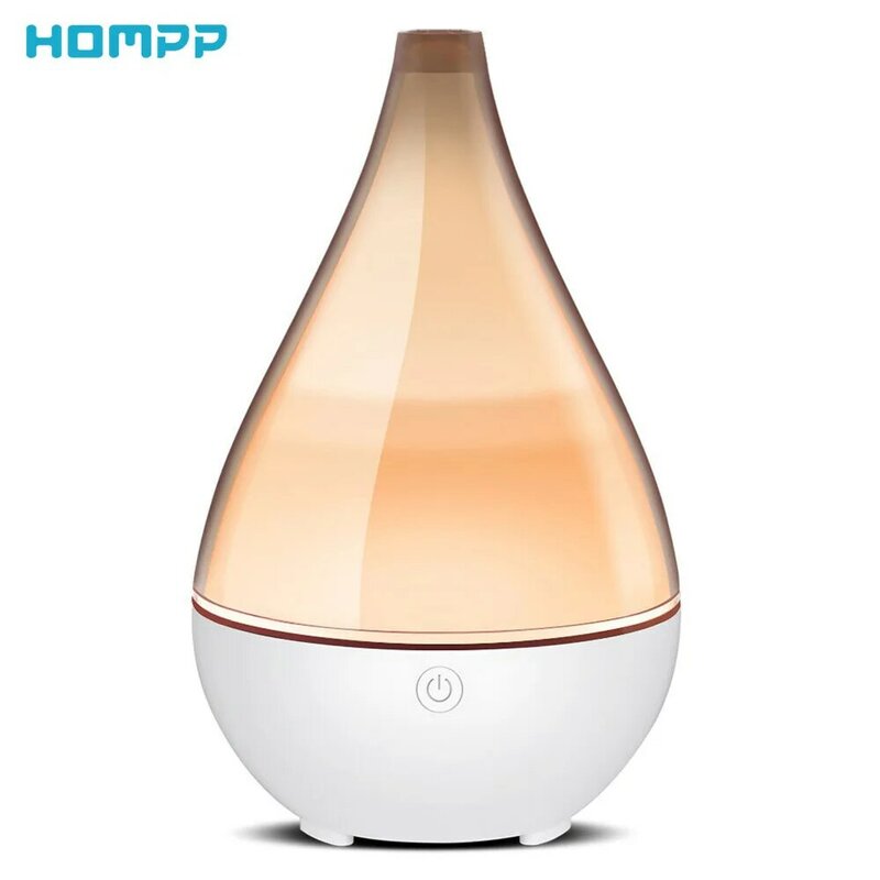 Vase Shaped Essential Oil Diffuser,Cover Cool Mist Humidifier Ultrasonic Aromatherapy Diffusor Unique Waterless Auto off 200ml