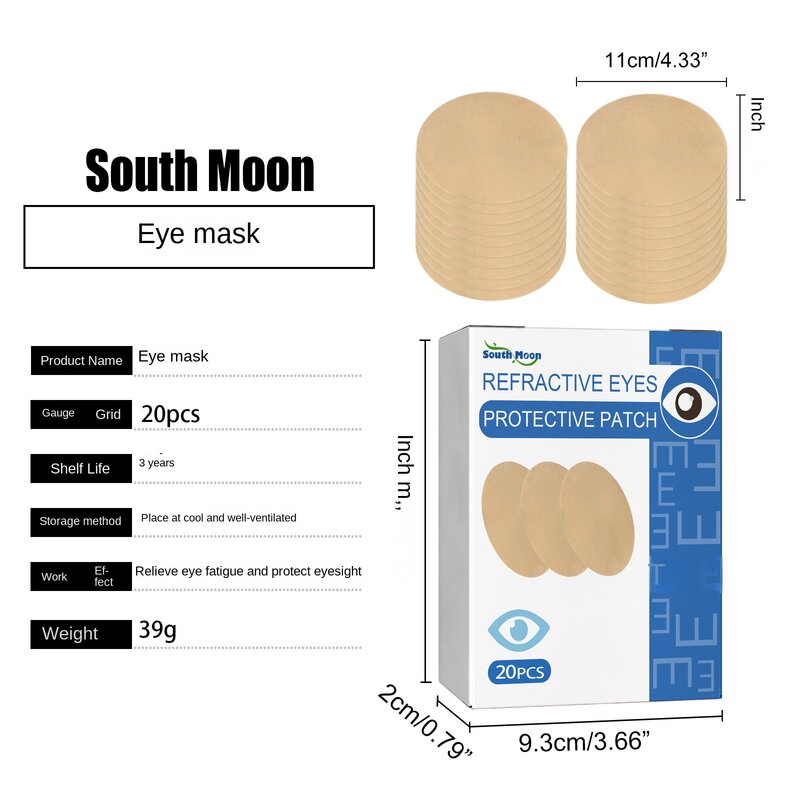 Parche de protección ocular South Moon: ojos secos, fatiga excesiva, mantente levantado hasta tarde con los ojos, Parche de protección ocular