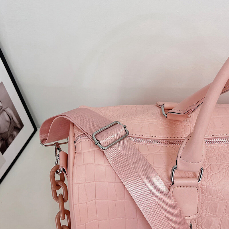 Yilian crocodilo impressão 2022 novo saco de duffel lazer saco de fitness bolsa de viagem moda das mulheres grande capacidade saco de viagem