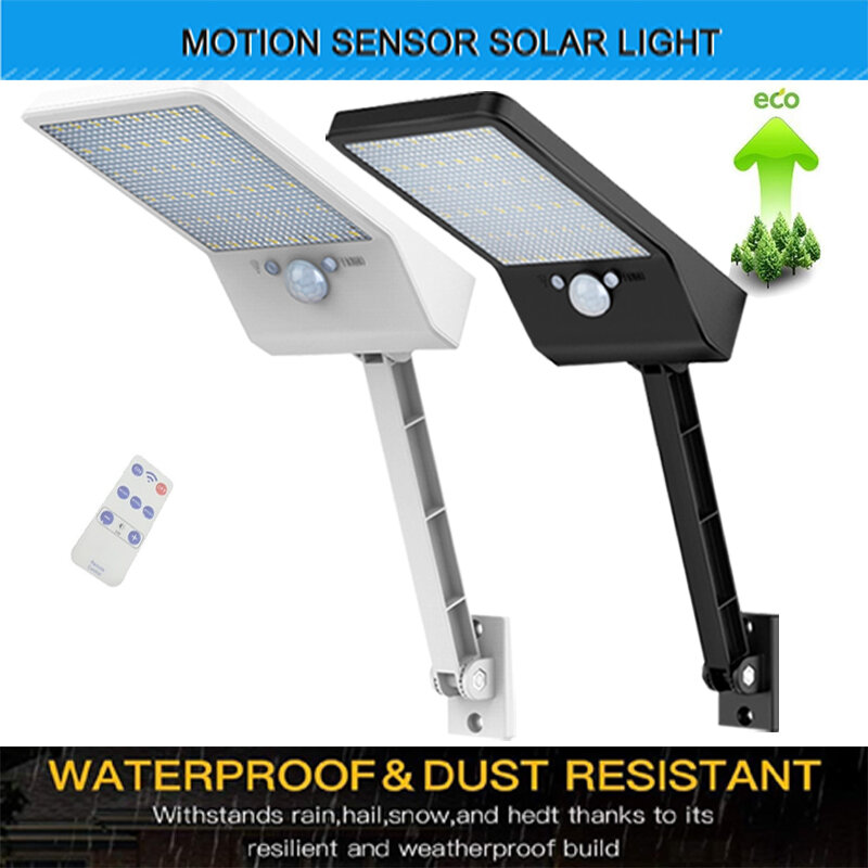 Solar Straße Lichter Outdoor Solar Lampe Mit Motion Sensor Sicherheit Beleuchtung für Garten Terrasse Pfad Yard 3 Licht Modus Wasserdicht