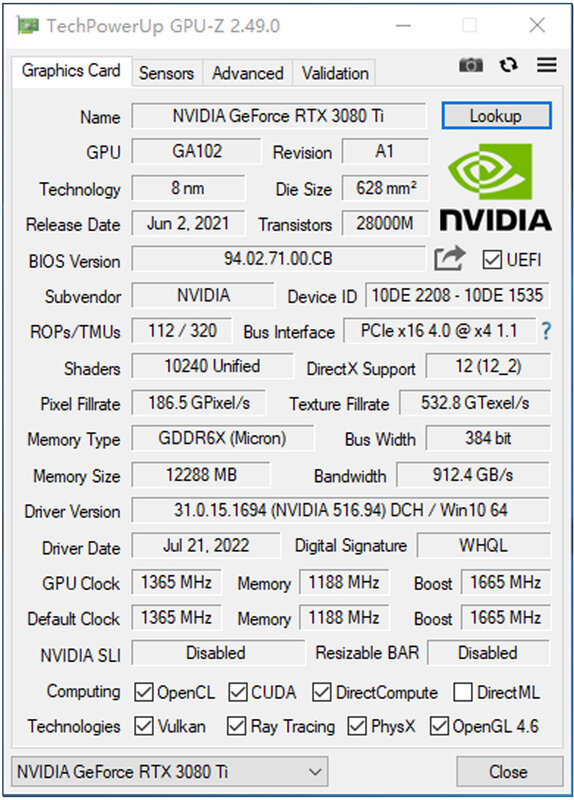 Видеокарта MLLSE RTX 3080Ti 12 ГБ NVIDIA GPU 8 + 8Pin GDDR6X 384bit HDMI * 1 DP * 3 PCI Express 4,0x16 rtx 3080 ti 12 Гб видеокарта