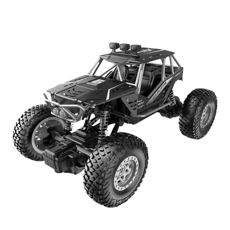 Voitures télécommandées tout-terrain Monster Truck, coque métallique 2WD, double moteurs, phare LED, jouets pour enfants, cadeaux