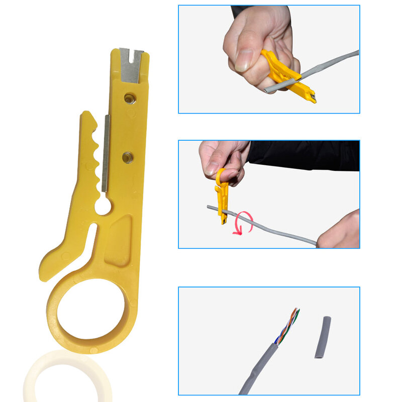 Przenośny szczypce do zdejmowania izolacji nóż Crimper Mini szczypce narzędzie do zaciskania ściąganie izolacji z kabla przecinak do drutu narzędzia wielofunkcyjne linia cięcia kieszeni Multitool