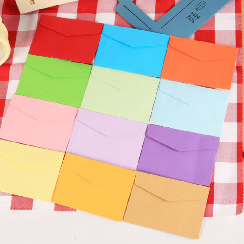 10 шт., бумажные конверты карамельных цветов для открыток, свадебных приглашений
