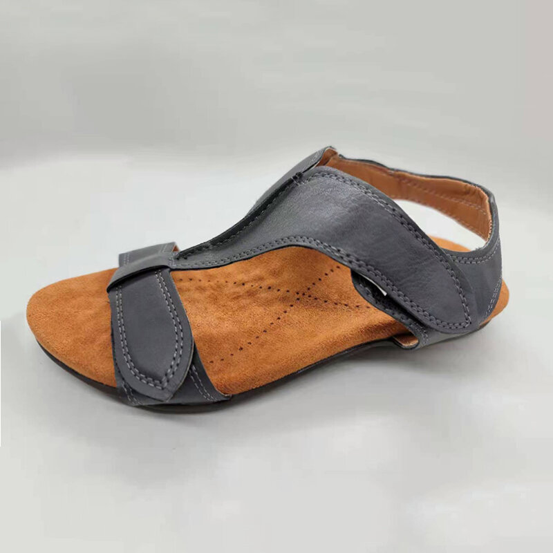 Сандалии женские с круглым носком, босоножки для прогулок, туфли на низком каблуке, элегантная обувь, Тапочки, лето