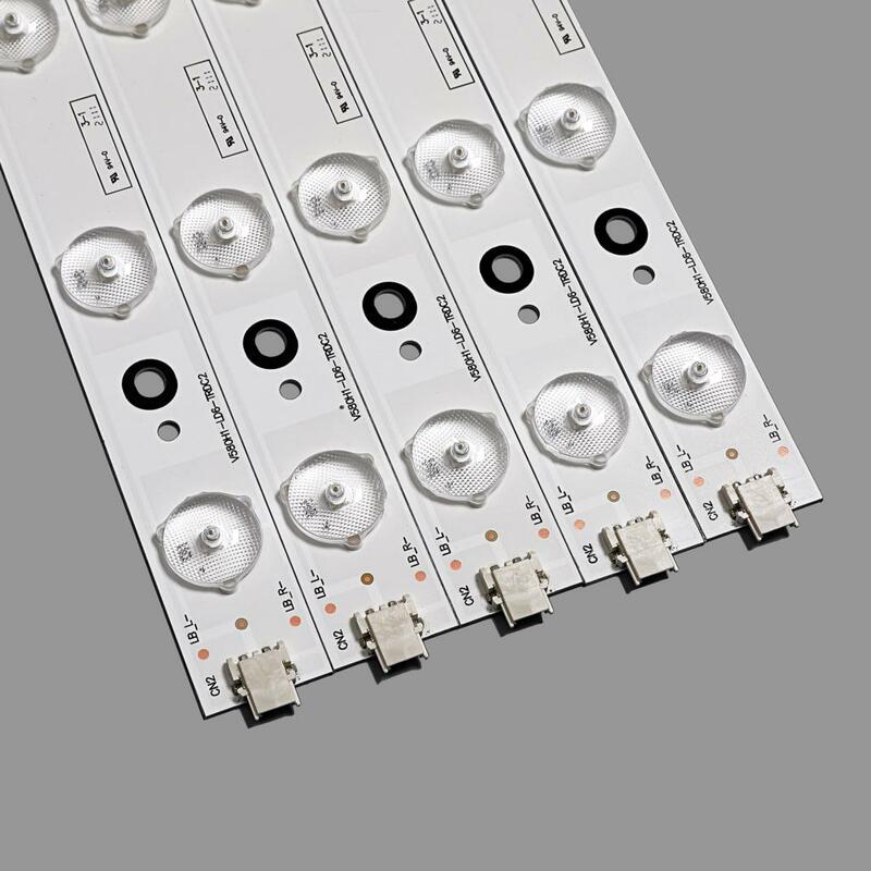 10pcs/Kit LED streifen für TOSHIBA 58 TV 58L1350U 58L4300U DP58D33 P58D33 LE58F3281 V580HK1 L06 V580H1 LD6 TLDC2 TRDC2