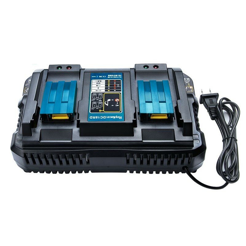 DC18RD Dual Port Carregador para Makita 14.4V 18V Bateria Li-ion BL1860 BL1415 BL1430 BL1830 BL1840 BL1850 BL1845 Carregamento 4A