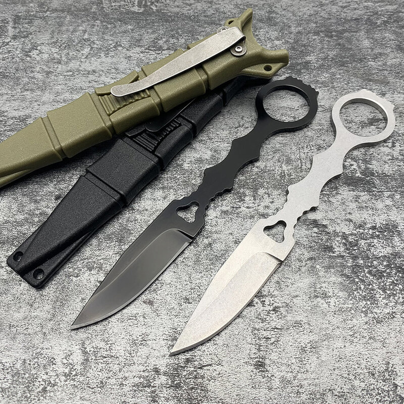 Ao ar livre tático lâmina fixa d2 material faca reta bm 176 bolso edc ferramenta de acampamento segurança facas militares portáteis