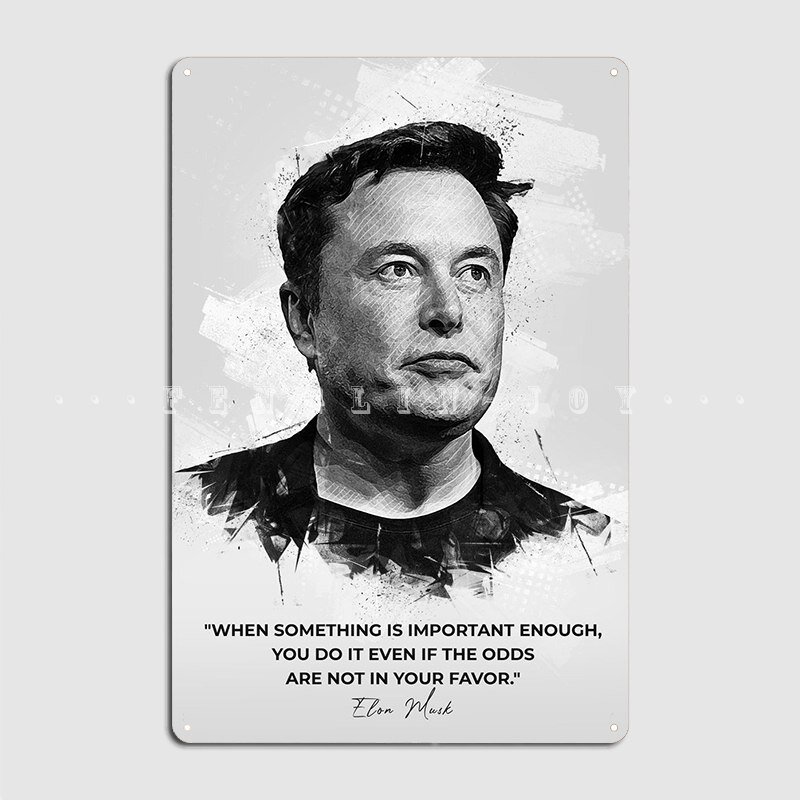 Elon Musk-cartel de Metal Retro para decoración de pared, cartel de estaño para cine, Pub