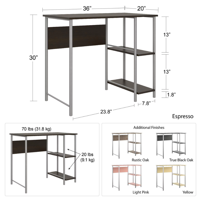 Metalowe biurko komputerowe dla studentów, Spearmint