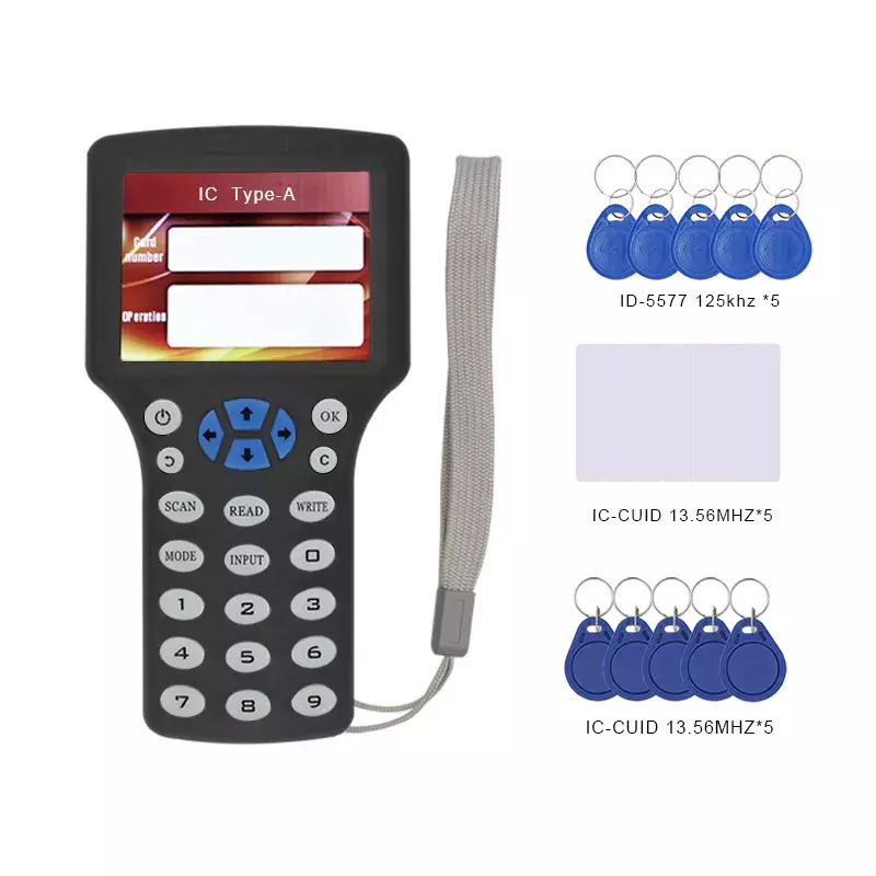 신제품 IC/ID RFID 리더 스마트 카드 라이터, 전체 주파수 암호화 암호 해독 복제기, CUID FUID 복사기 태그 복사기