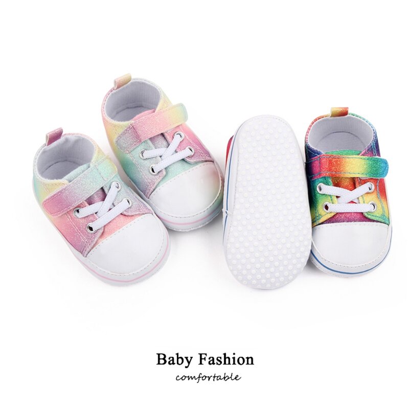 Осенняя повседневная обувь Weixinbuy для новорожденных девочек с мягкой подошвой детские кроссовки для мальчиков Младенческая обувь на липучк...