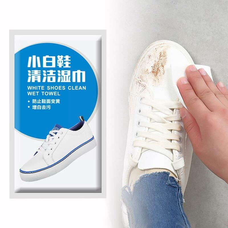 Einweg-Schuh tücher kleine weiße Schuhartefakt-Reinigungs werkzeuge pflegen schnelle Tücher schnell zu reinigende Schuhe nützliches Schrubben c2w0