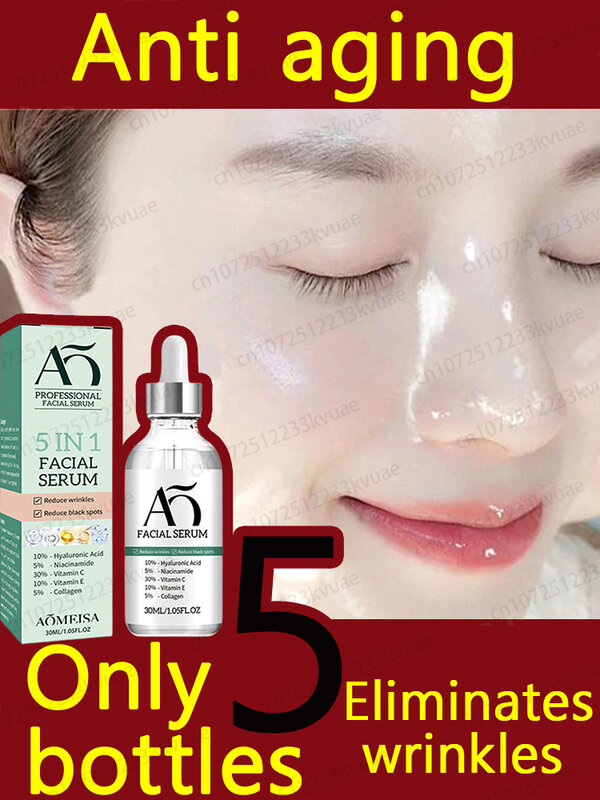 Anti-Wrinkle Facial Serum To Remove Facial Wrinkles Fine Lines Around The Eyes Crow's Feet Neck Wrinkl Effective