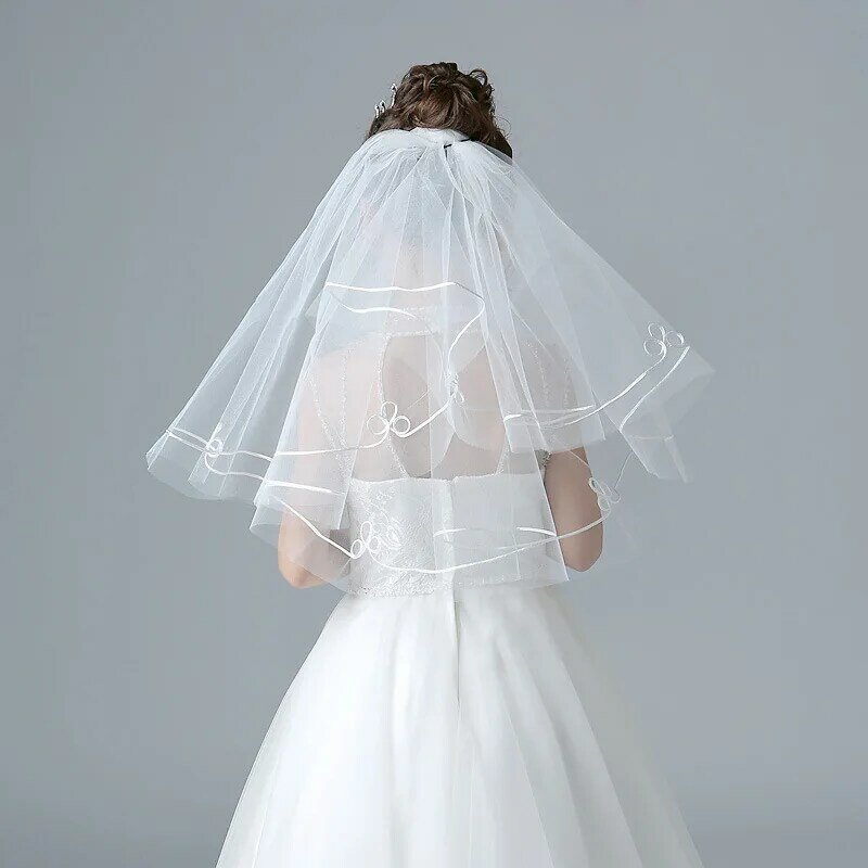 Beautiful Simple Flower Girl Veil, One Layer Short Veil, Wedding Veil, Cheap Children's Accessories for Kids