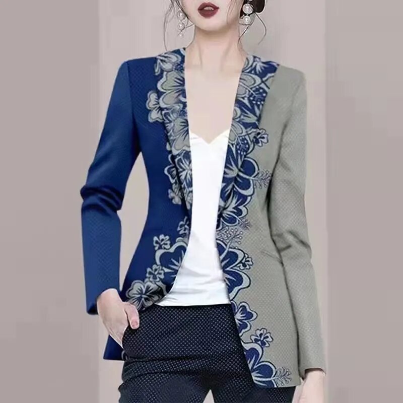 Chaqueta colorida de oficina para mujer, abrigo ajustado de alta calidad, trajes a la moda, primavera y otoño, 2022