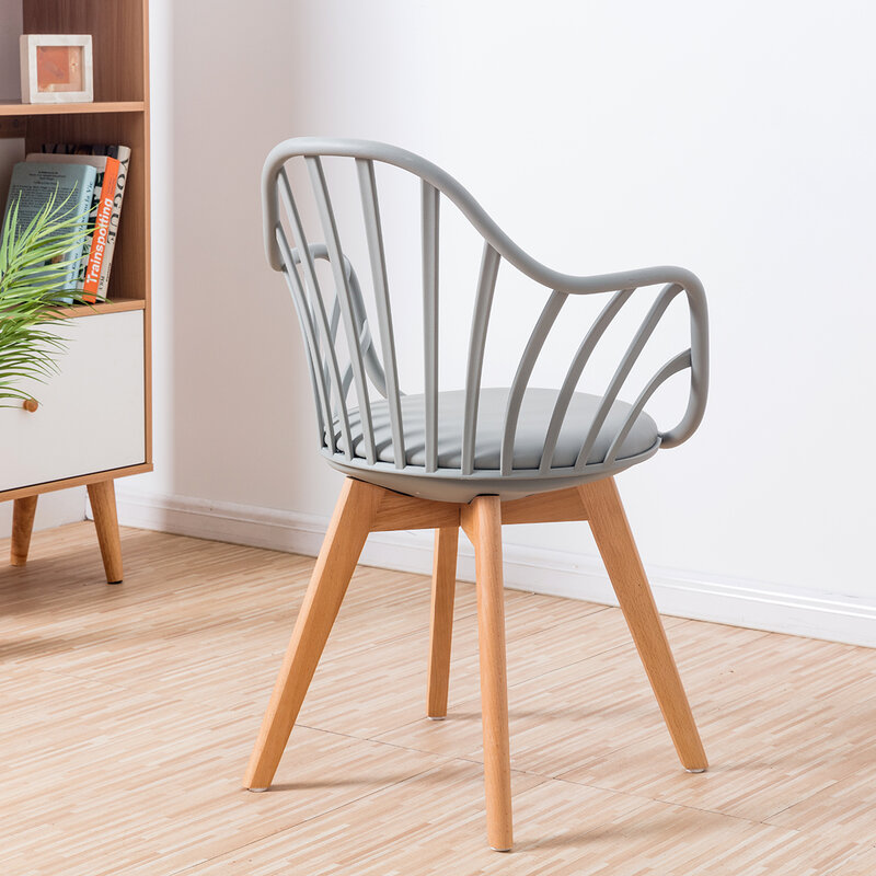 Sillas de comedor con respaldo moderno para sala de estar, sillón de plástico desplegable para mesa, muebles de diseño minimalista Nórdico