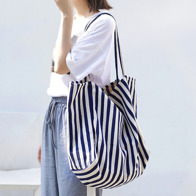 Fashion Canvas Saddle Bag Woman Handbag New Shoulder Bags Solid Color 2023 High Quality Luxury Strip All-match