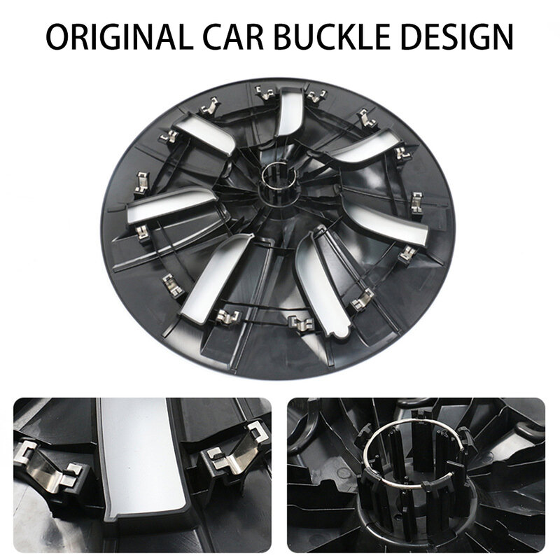 Para Tesla Model Y wheel cap original de coche, reemplazo de Hubcap de 19 pulgadas para automóvil, cubierta de rueda modelo Y 2021, kit de tapa de rueda, 4 Uds.