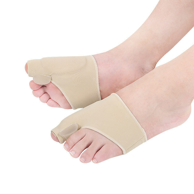 2 pçs = 1 par toe corrector orthotics pés cuidados com os pés osso polegar ajustador correção pedicure macio meias bunion straightener
