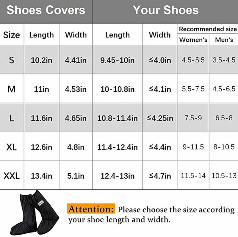Waterproof Rain Boot Shoe Cover Boot Galoshes Shoes Covers Outdoor Sports Overshoes S~XXL Rain Snow Gear for Cycling Motorcycle