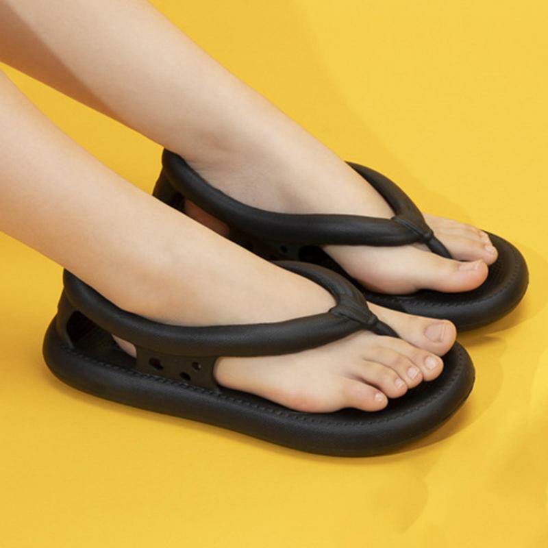 Sandálias de fundo grosso Bazuo-EVA para homens e mulheres, antiderrapante, secagem rápida, flip-flop, ao ar livre, praia, chinelos de banheiro, novos slides