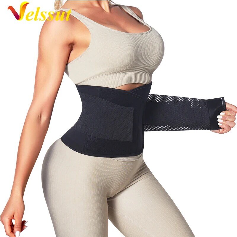 Velssut feminino trimmer cinto perda de peso cintura trainer espartilho controle de barriga cintura cincher shaper treino cinto emagrecimento barriga