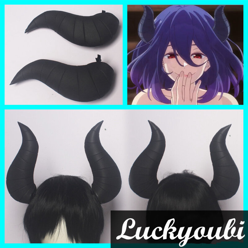 Anime Kinsou No Vermeil Cosplay Horns Vermeil In Gold Devil Goldfilled Alto Horns Headwear Hair Pin Hair Clip Anime Hairpin