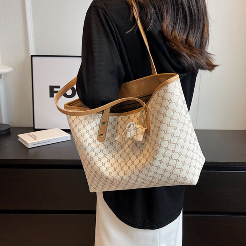Modne luksusowy Design torebki duże torby z bawełny dla kobiet torby na ramię ze skóry PU damskie Retro w stylu Vintage torebki Bolsas