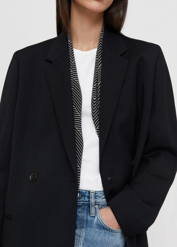 Toteme 여성용 더블 브레스트 정장 재킷, 가볍고 친숙한 올 매치, 우아한 기질 상의, 신상 여성복