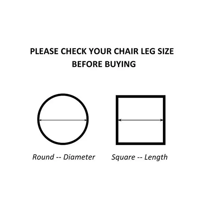 Protège-pieds de chaise, couvre-pieds de meuble, pour fond rond, rectangulaire ou carré