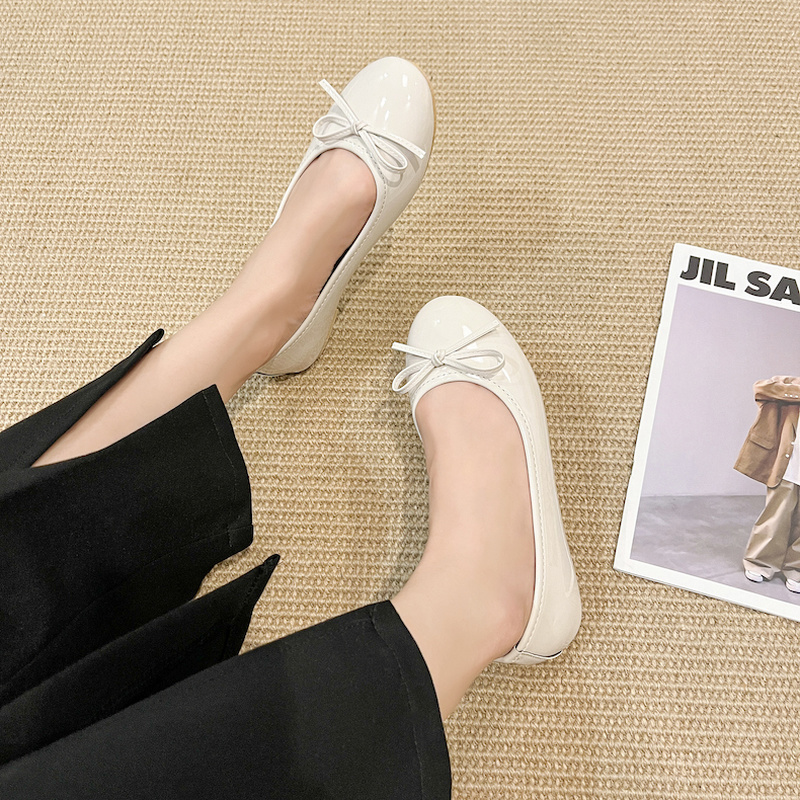 Zapatos planos de estilo británico Para Mujer, calzado informal con punta redonda, tacón cuadrado plano, talla grande 43, Primavera/otoño, 2022